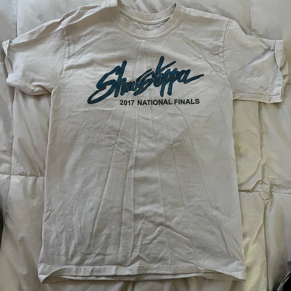 Hanes Cream Short Sleeve Tee with Graphic Design